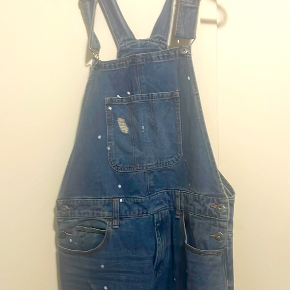 Forever 21 Jean Jumpsuit Distressed Mens